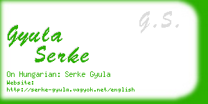 gyula serke business card